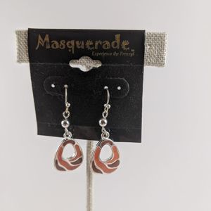 🖤3 for 25 🖤 Masquerade Orange Silver Earrings